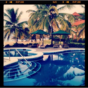 The pool area at La Source