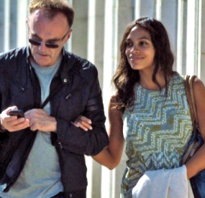 Danny Boyle with girlfriend Rosario Dawson