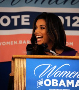 Eva Longoria campaigns for Obama